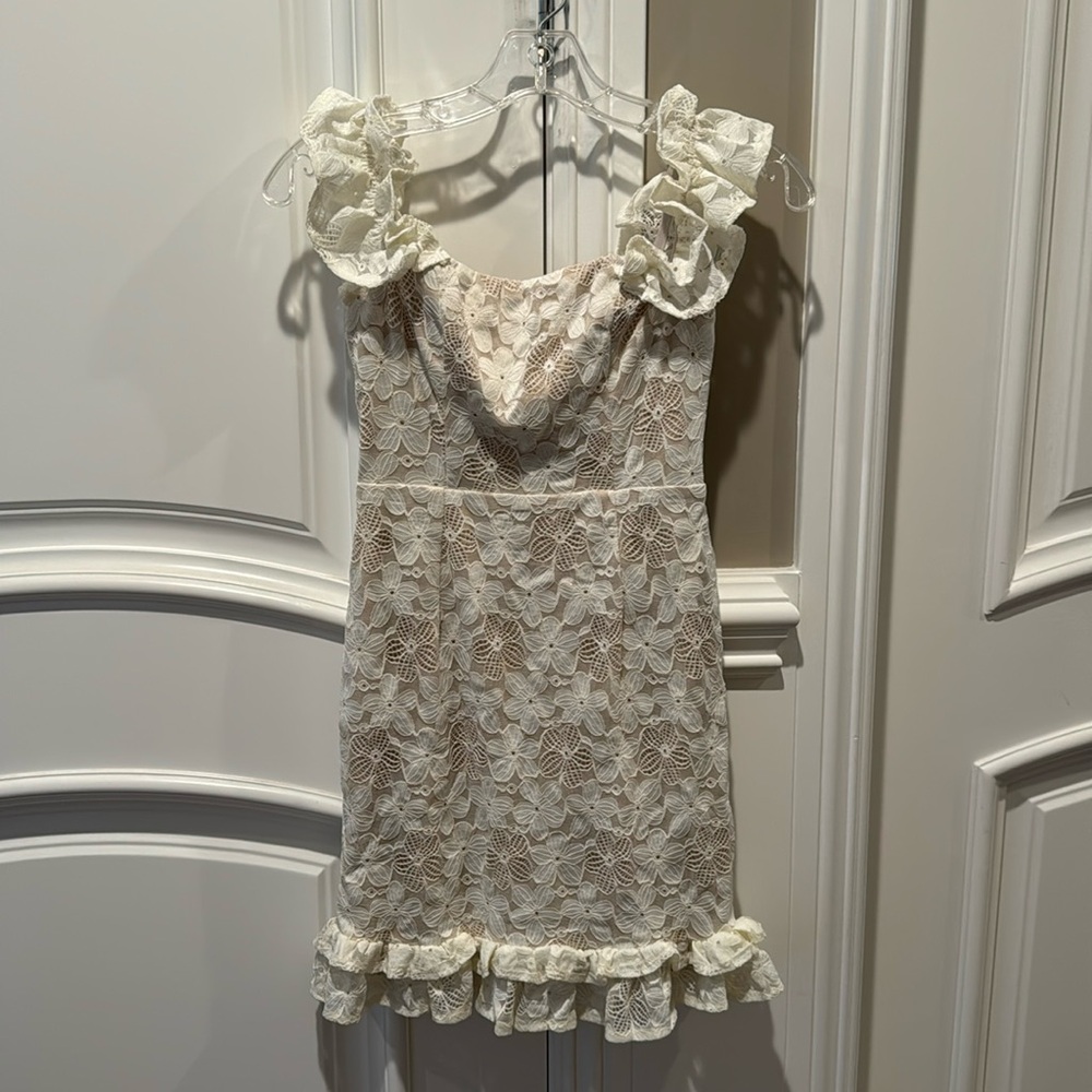 Hello Molly ruffled shoulder dress